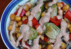 Chickpea Brussels Sprouts Buddha Bowl