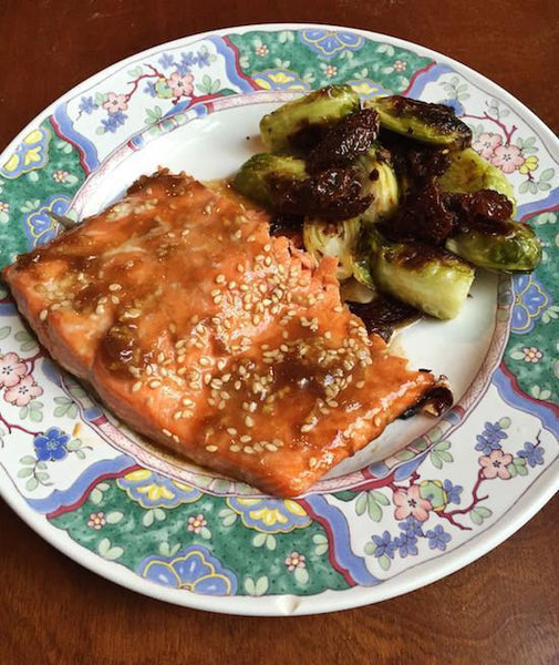 Teriyaki Salmon and Roasted Brussels Sprouts